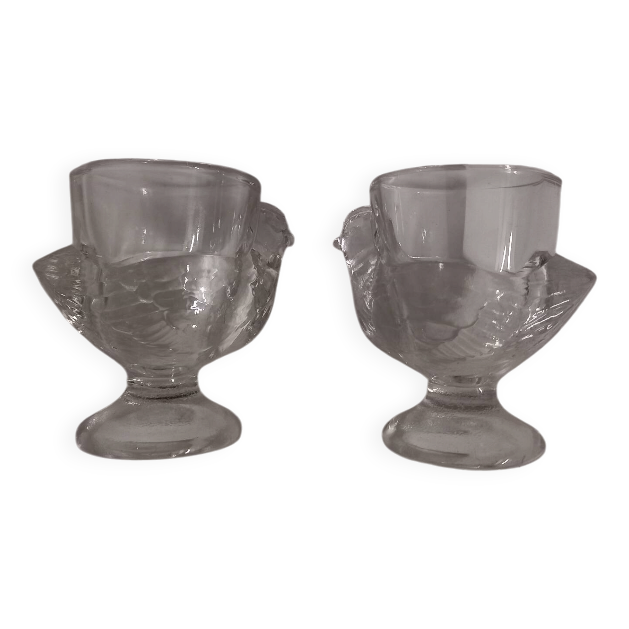 Pair of egg cups "cocotte"