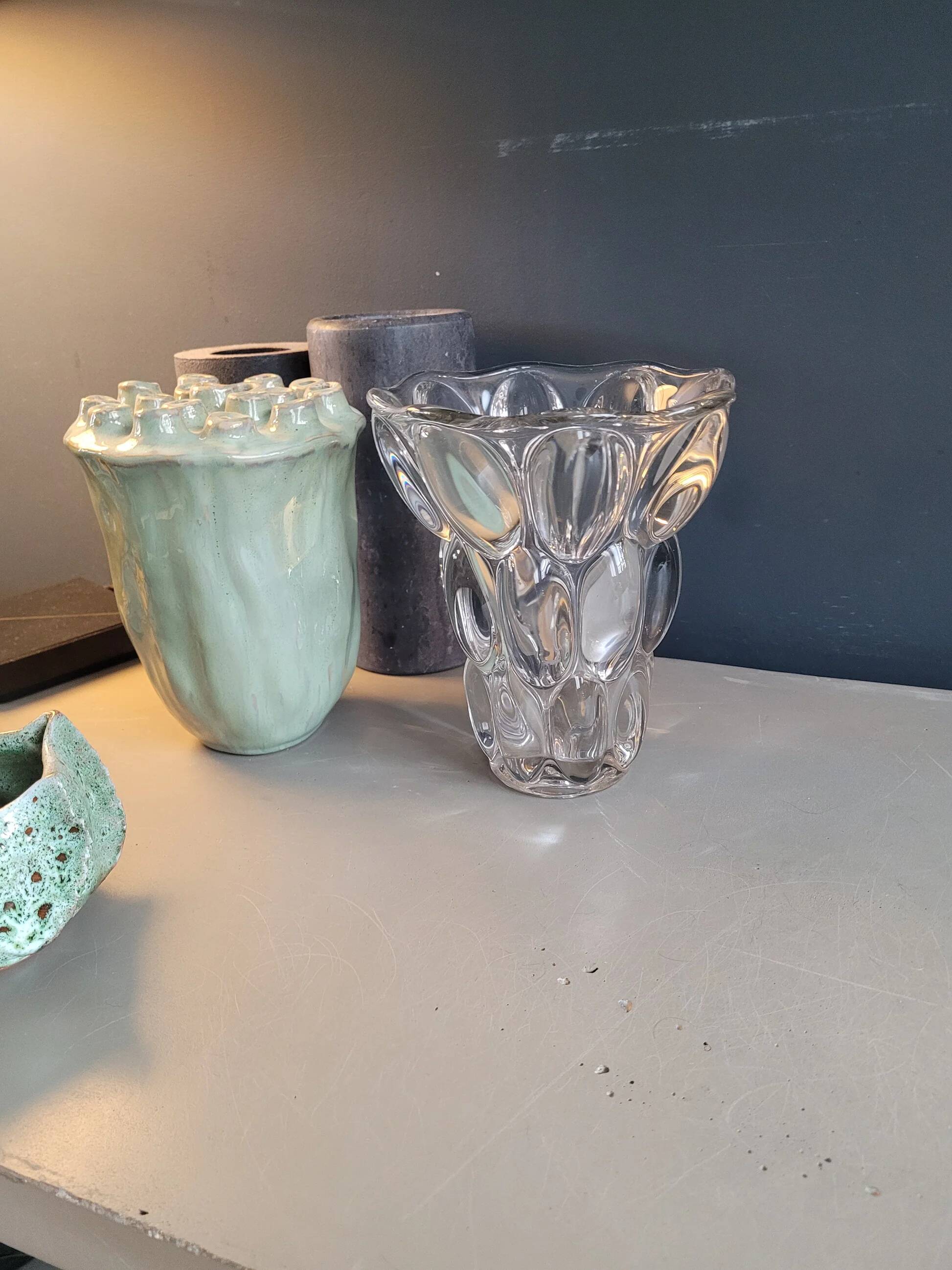 Giraffe vase in crystal
