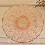 XL fruit basket pink glass