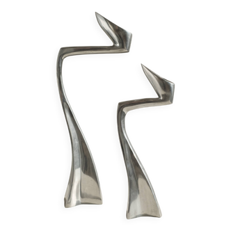 Pair of candleholders by Matthew Hilton 80s