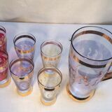 Service of 6 glasses with carafe