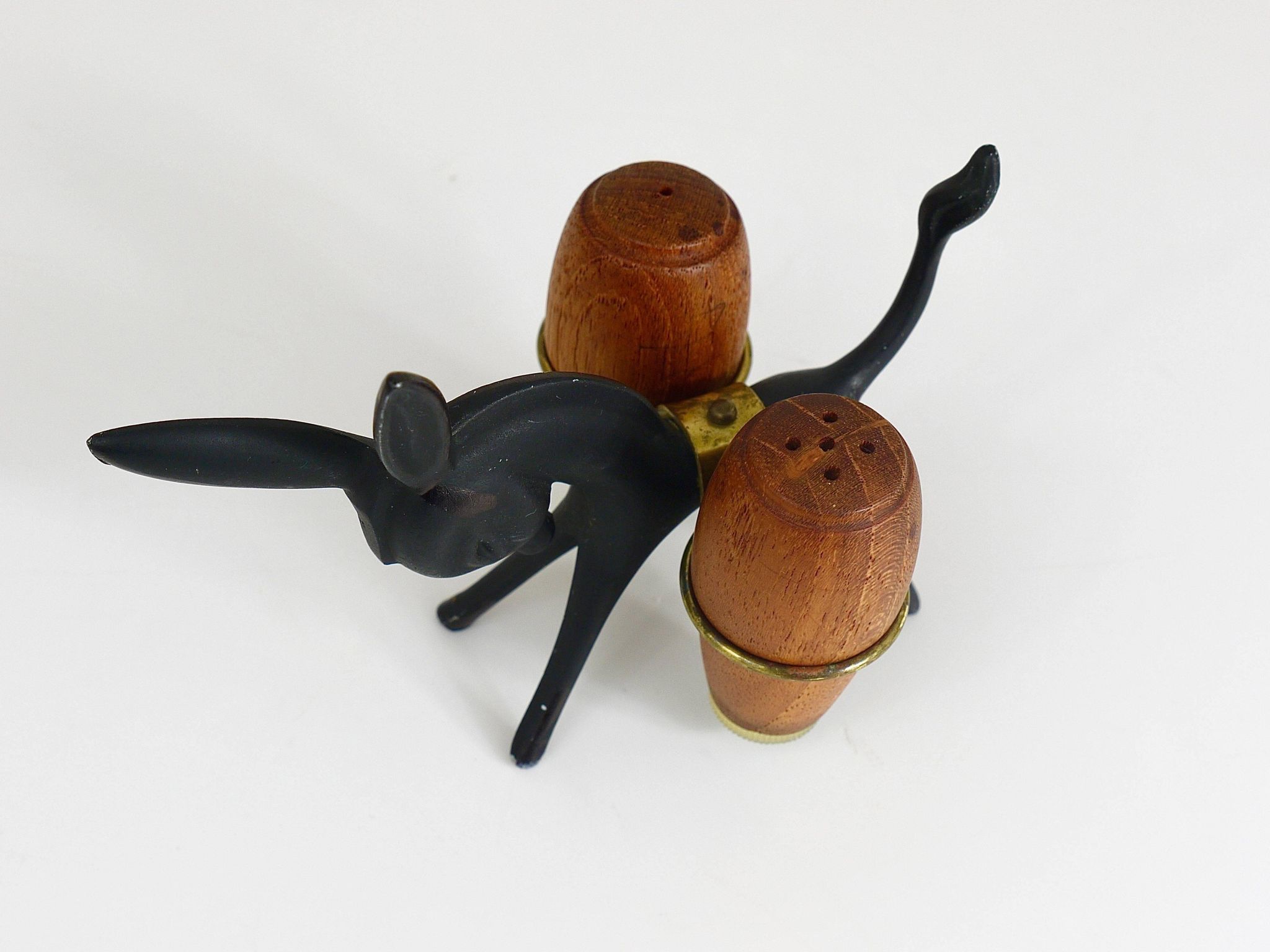 Set of salt and pepper shakers donkey Walter Bosse, Herta Baller, Austria, 1950s