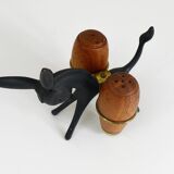 Set of salt and pepper shakers donkey Walter Bosse, Herta Baller, Austria, 1950s