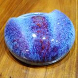 Small stoneware object (sponge holder?) with “hare fur” glaze
