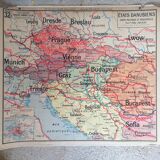 Old school map Vidal Lablache No. 32 Danubian States.