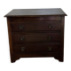 Petite commode ancienne en hêtre 3 tiroirs France Fin XIXe/début XXe