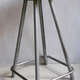 Wood and metal stool