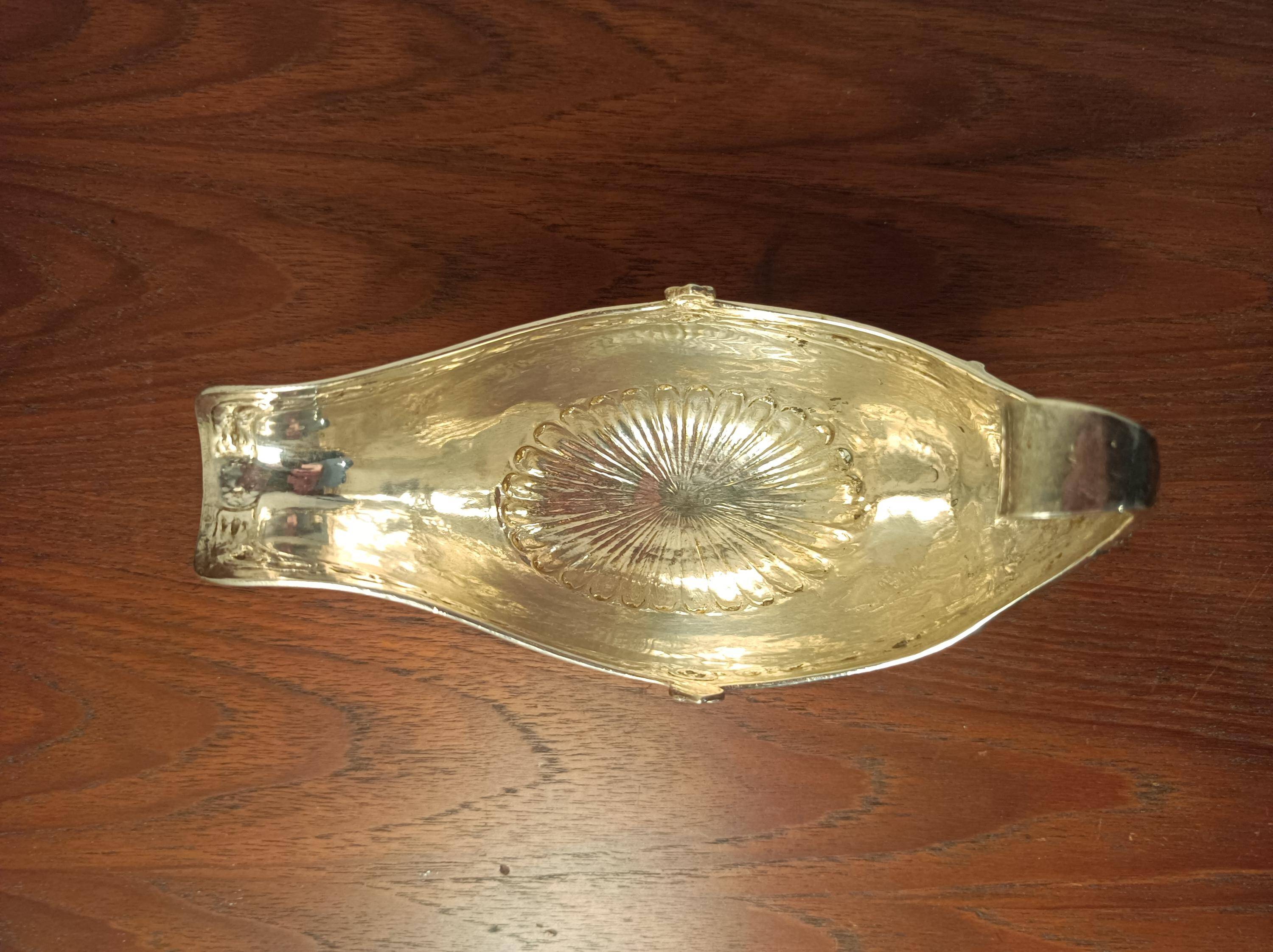 Silver sauceboat 800, Louis XVI style, Hanau around 1900