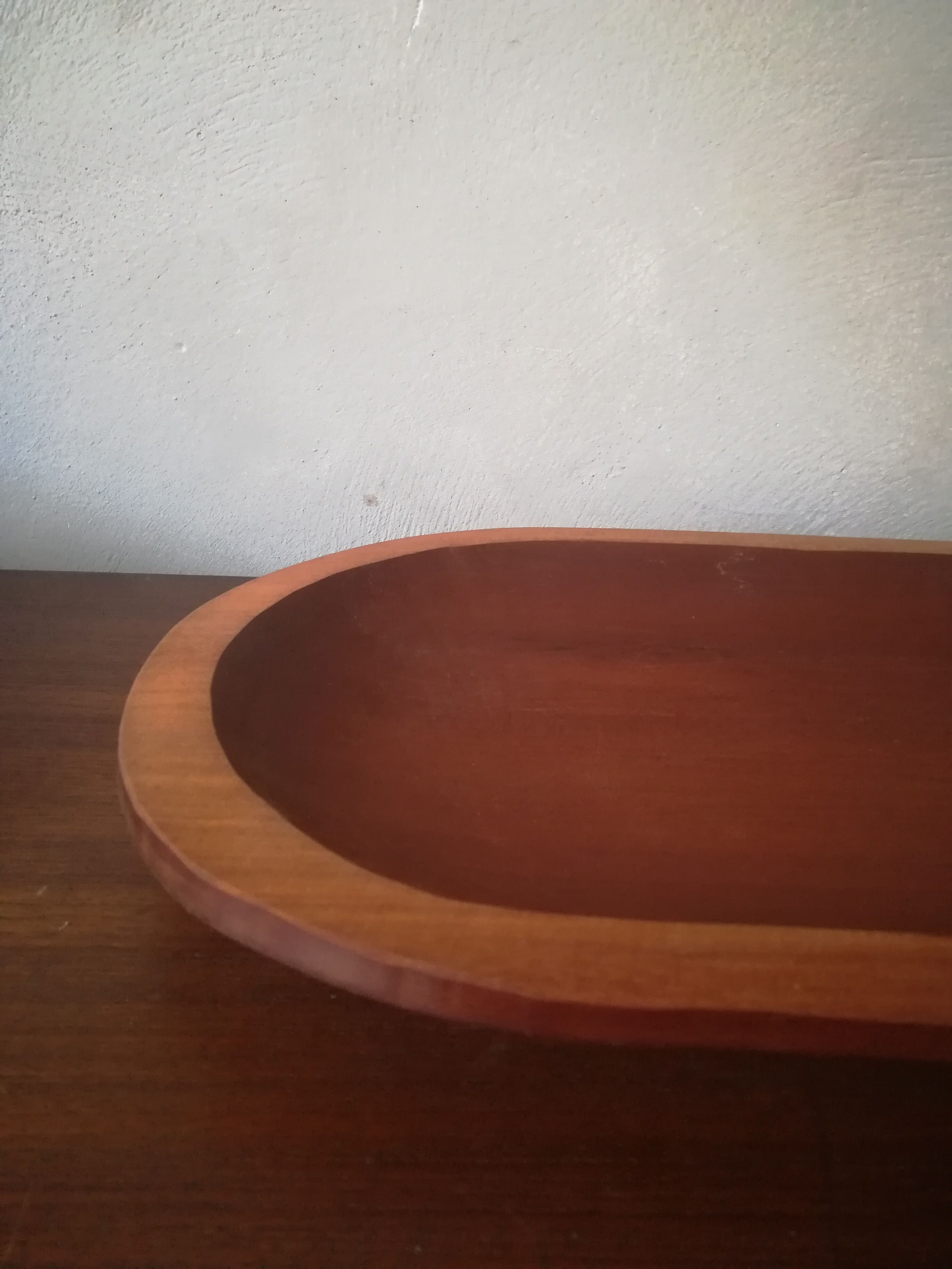 Oval teak dish
