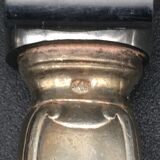 6 table knives in silver metal model coquille