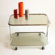 Chrome and smoked glass vintage bar cart trolley, 1970s.