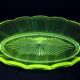 Pressed glass plate with star decoration – Art Deco – (Colonial)