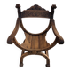 Fauteuil, chaise dagobert bois sculpté 19ème