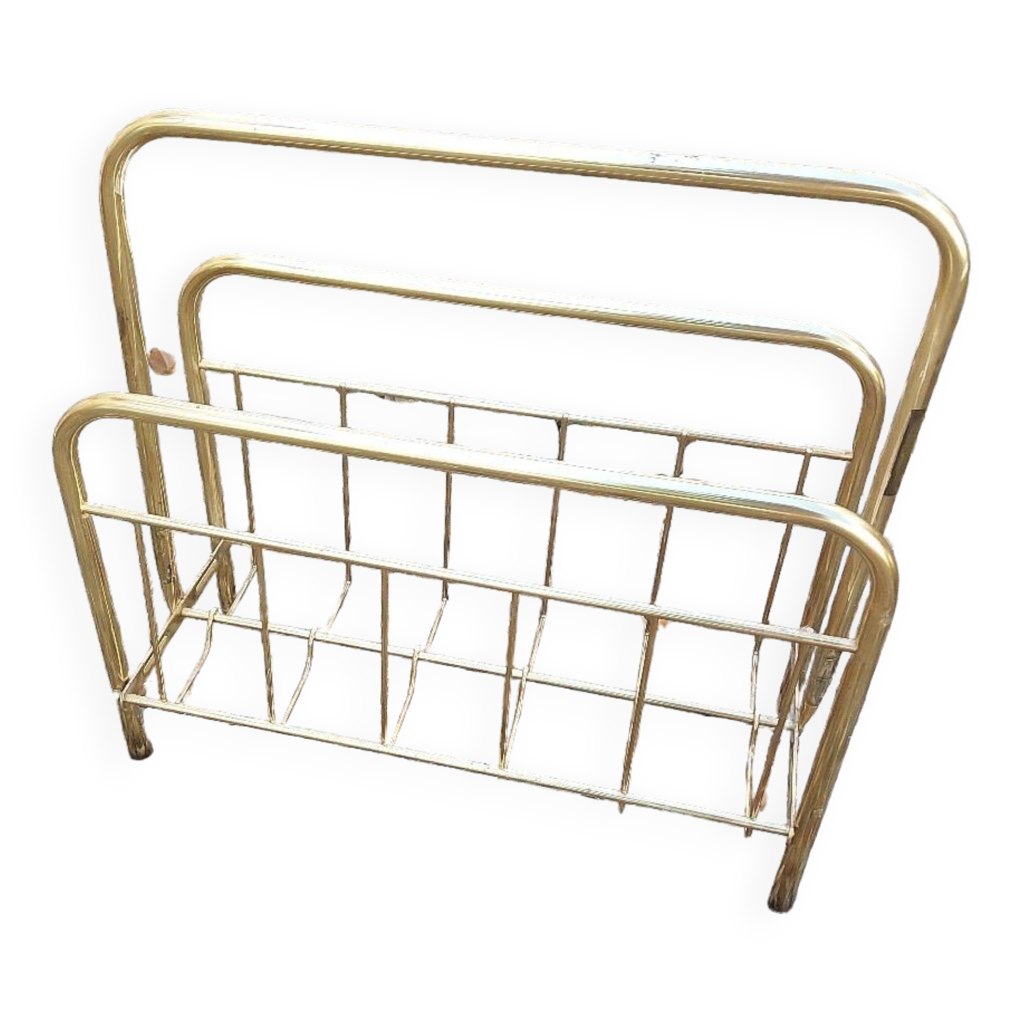 Porte revues vintage en laiton