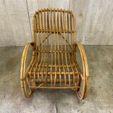 Vintage rattan rocking chair