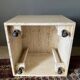 Base table shape square 1970 travertine on wheels french work