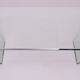 curved Glass coffee table 1980s Italy