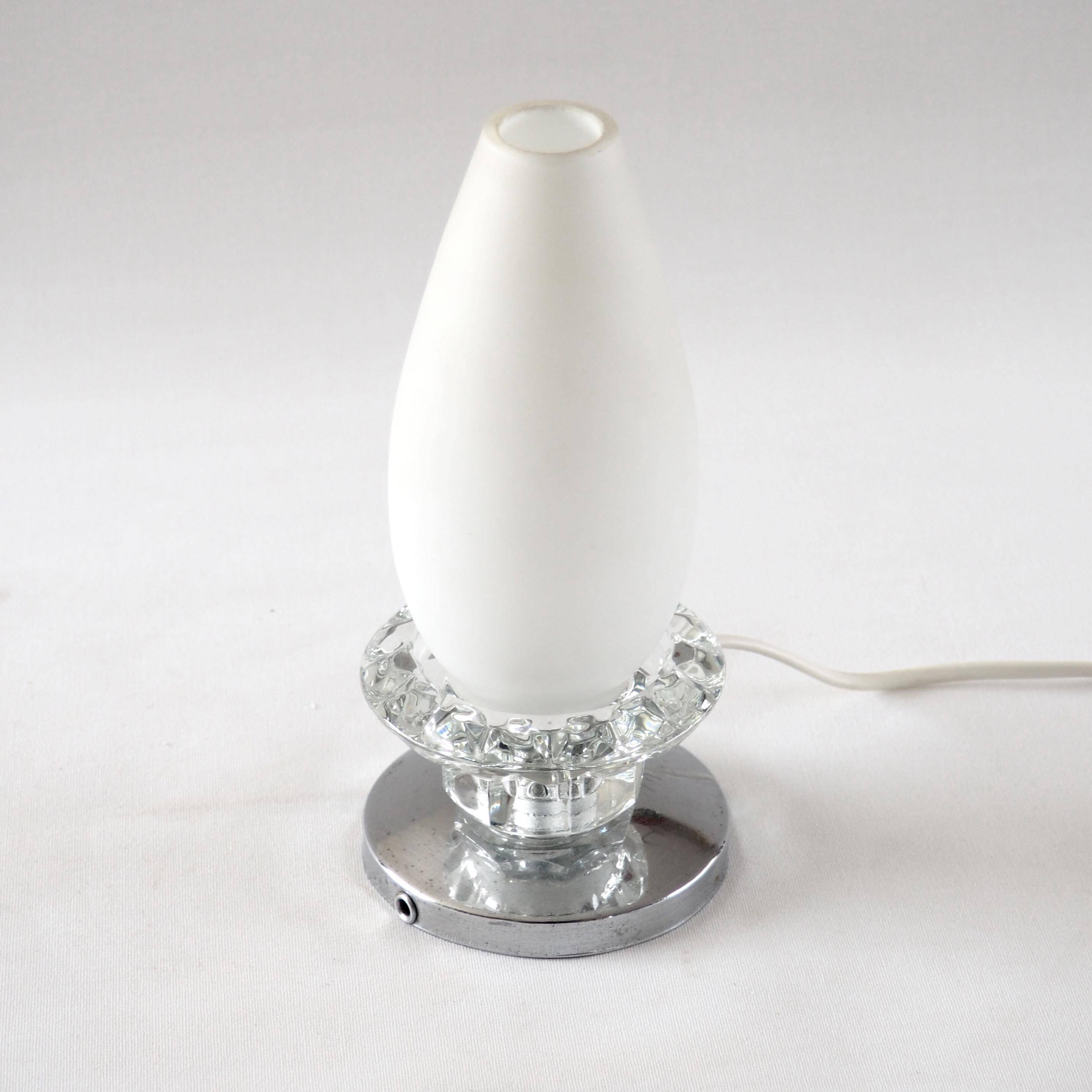 Antique satin flute lamp