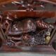 Canapé William IV en bois dur sculpté avec lions