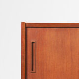 Teak sideboard with vertical hollow handles