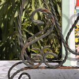 Vintage Magazine Rack - Twisted Wrought Iron Magazine or Vinyl Record Holder