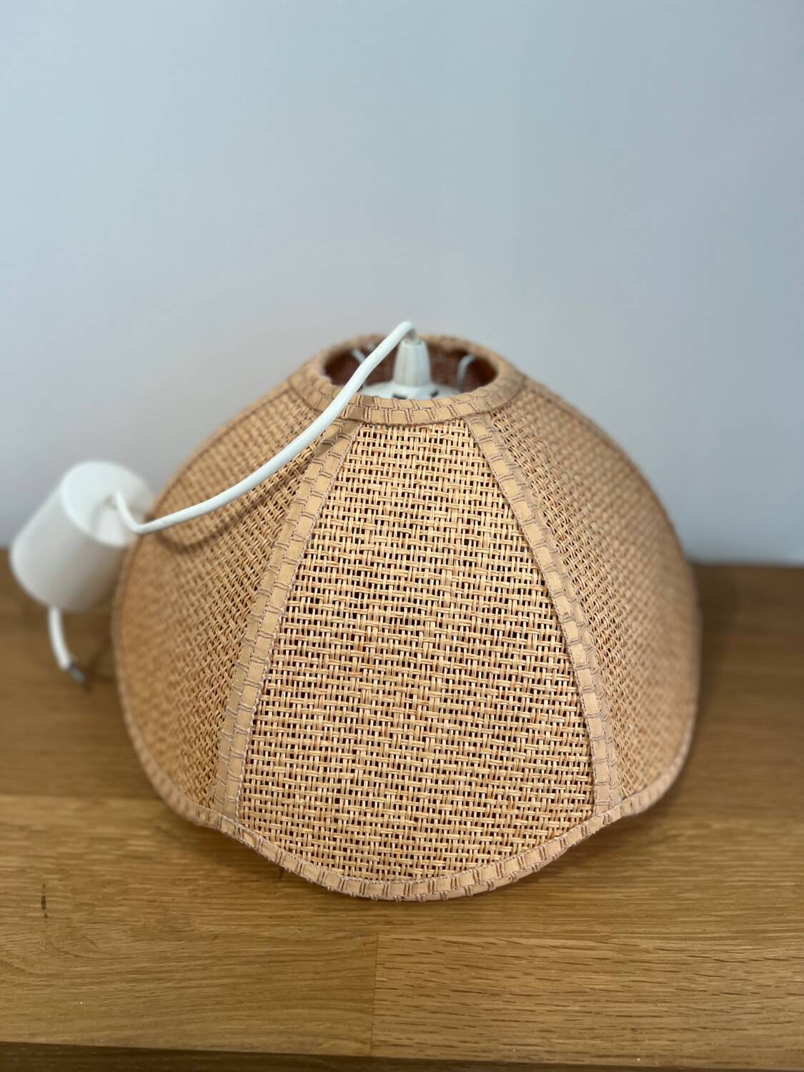 Vintage raffia pendant light