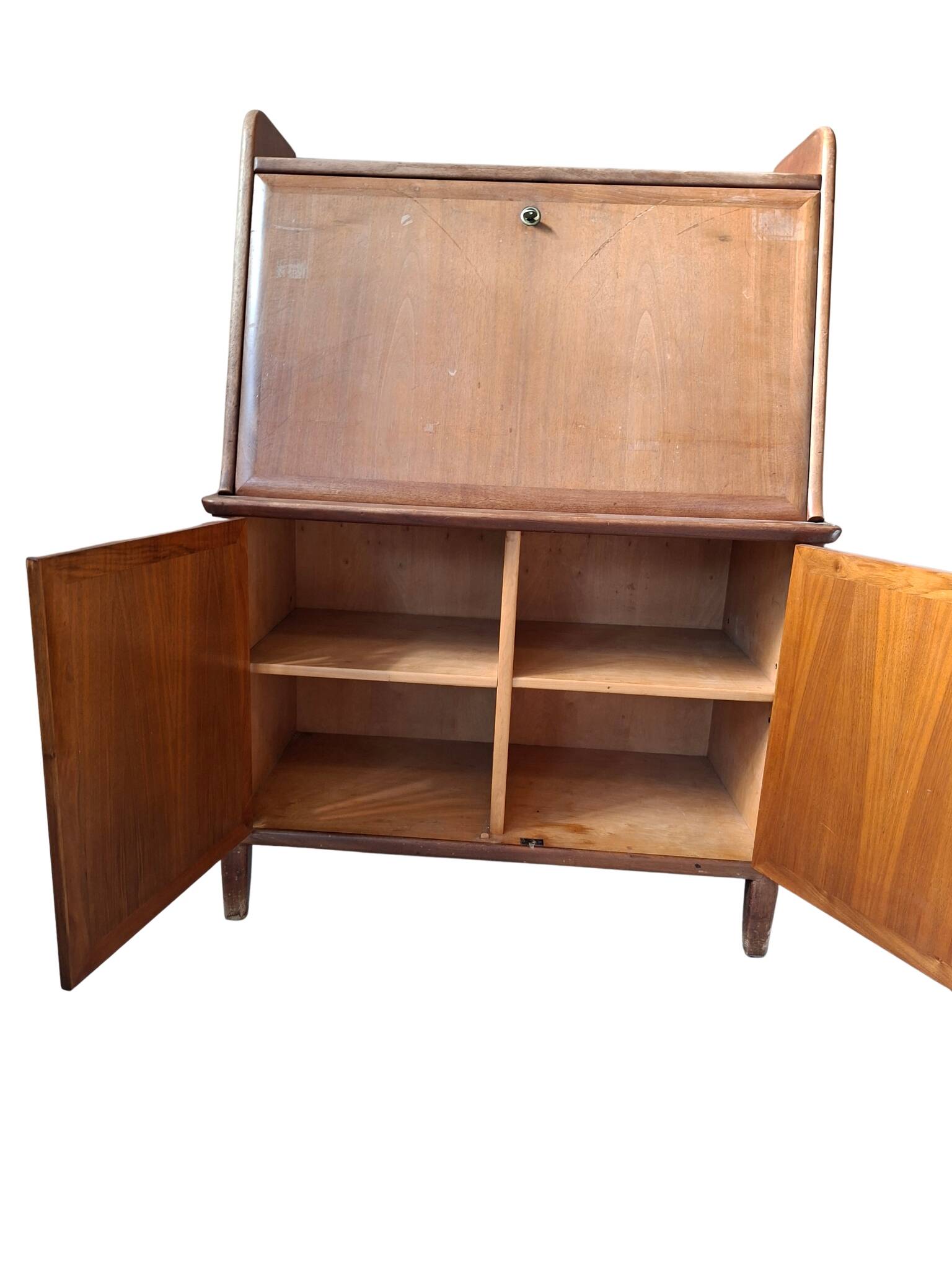 Secretaire Scrittoio a ribalta Vintage Originale Anni '60 Design Mid-Centur