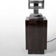 Floor lamp in chrome and Macassar ebony, France
