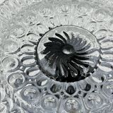 Molded glass ceiling light with relief