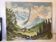 Large mountain landscape painting oil on canvas signed