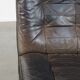 Fauteuil design vintage en cuir gris des années 1970