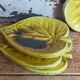 Four ceramic leaf cups from Les potiers d’Accolay