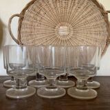 7 vintage Luminarc style wine glasses