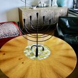 Menorah en fer forgé et battu suéde 1950