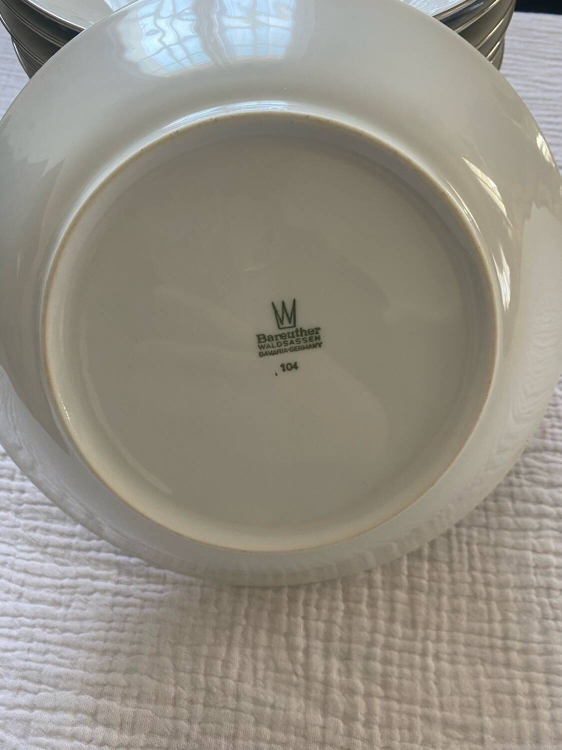 12 vintage Bareuther deep plates