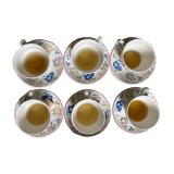 English flower porcelain tea service 6 people