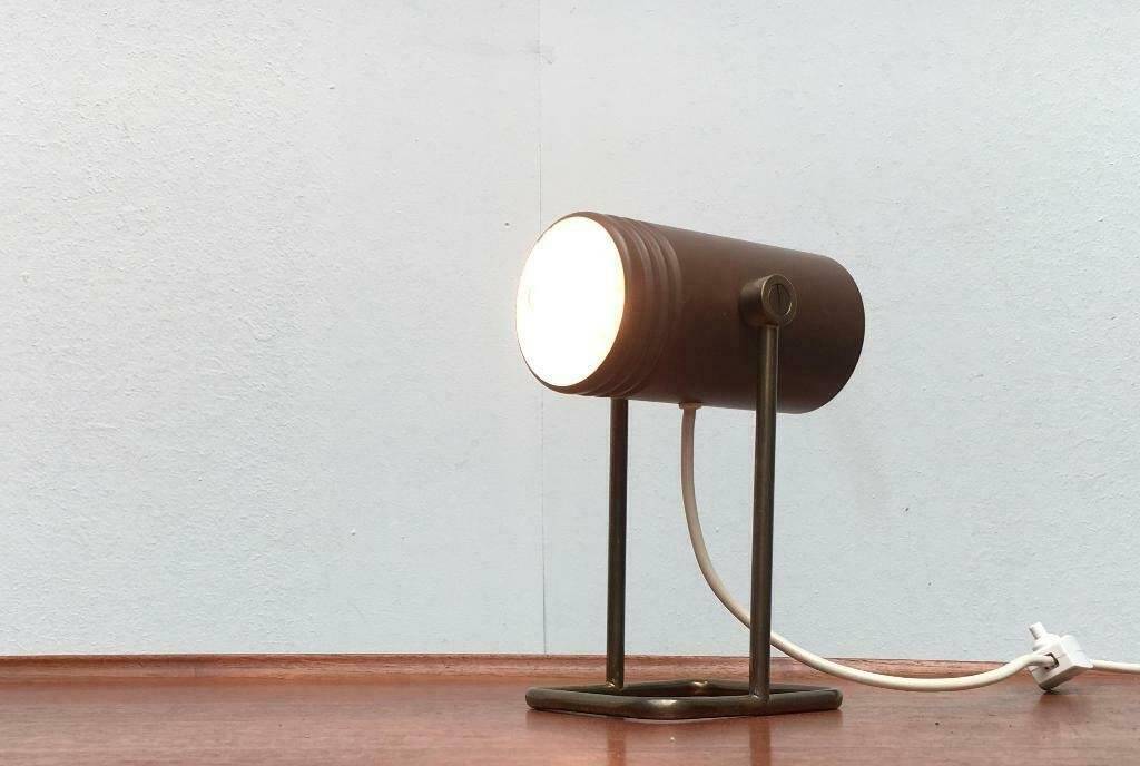 Mid-century Space-Age table lamp by Rolf Krüger for Heinz Neuhaus Leuchten, Germany, 1960s.