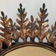 Oval sun mirror wrought iron from the 1950s Italy