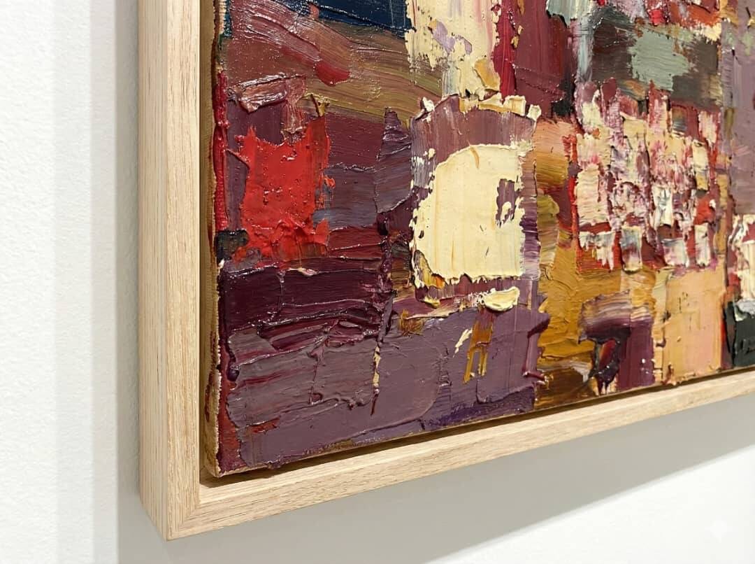 Abstract Urban Art – ‘Urban Breath’ – Contemporary Red & Purple textur