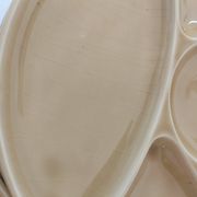 6 compartmentalized plates Gien France – butter yellow shade