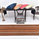 2x7 Brown Orange Vintage Kilim Runner Rug 73x221Cm SK 241806