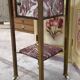 Side table / bedside table in red marble and brass – circa 1900