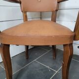 Paire de fauteuils bridge en skai
