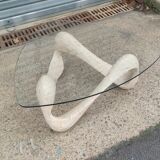 Free-form travertine coffee table circa 1980