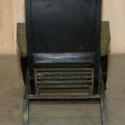 Fauteuil pliant anglo-indien vintage peint à la main