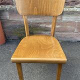 4 bistro chairs Curved wood Restaurant Paris bistro baumann 1970
