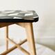 Tabouret bois et formica marque LV vintage années 50