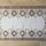 Vintage Wool Flat Weave Rug, Vintage, Scandinavian 1970s