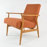 FOX terracotta curled armchair
