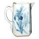 Antique Art Nouveau iris flower earthenware pitcher by Villeroy & Boch Wallerfangen